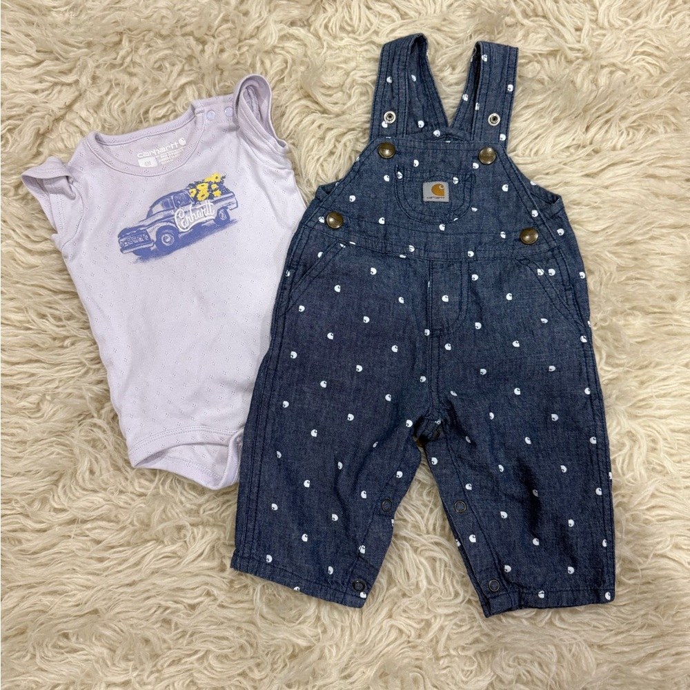Carhartt Kids Dark Blue Overalls with White Dots
